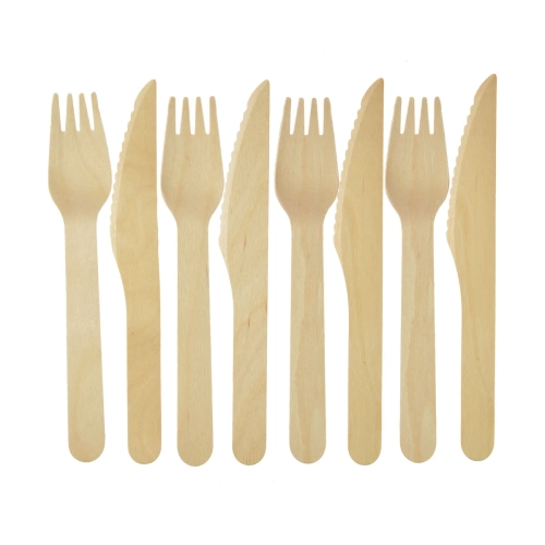 Sztućce Drewniane Natural Kapibara 15cm 8 Elementów