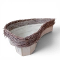 Osłonka Dekoracyjna Serce Drewno/Gałązki 40x12cm