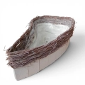 Osłonka Dekoracyjna Serce Drewno/Gałązki 40x12cm