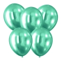 Balony Lateksowe Zielone z Efektem Chromu 30cm kpl. 5szt