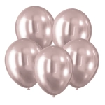 Balony Lateksowe Różowe z Efektem Chromu 30cm kpl. 5szt
