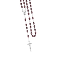 Różaniec Drewniany Oliwka MB Niepokalana 60cm - Bordowy