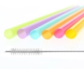 Słomki Wielorazowe Kolorowe ze Szczoteczką 24cm kpl. 17szt 