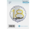 Balon Foliowy 18 Urodziny Eighteen 45cm