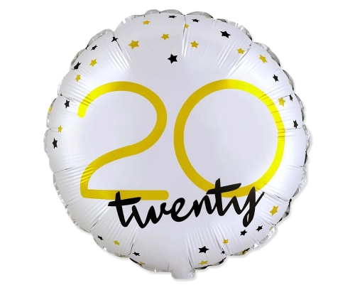 Balon Foliowy 20 Urodziny Twenty 45cm