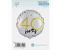 Balon Foliowy 40 Urodziny Forty 45cm