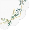 Serwetki PAW Round Dekorowane 32cm kpl. 12szt - 4 wzory