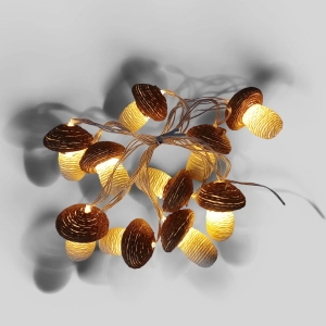 Girlanda LED Grzybki 6cm 10szt 2 Kolory-  Ciepły Biały