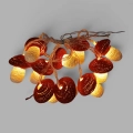 Girlanda LED Grzybki 6cm 10szt 2 Kolory-  Ciepły Biały