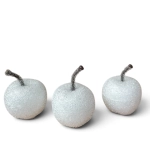 Sztuczne Jabłka Oszronione Białe 3cm kpl. 35szt
