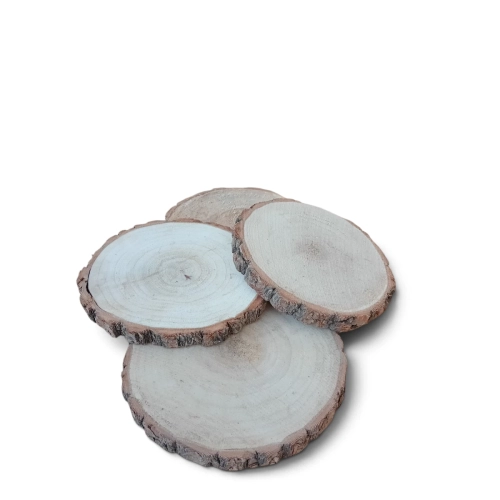 Krążki Drewniane Suszone Naturalne kpl. 4szt 