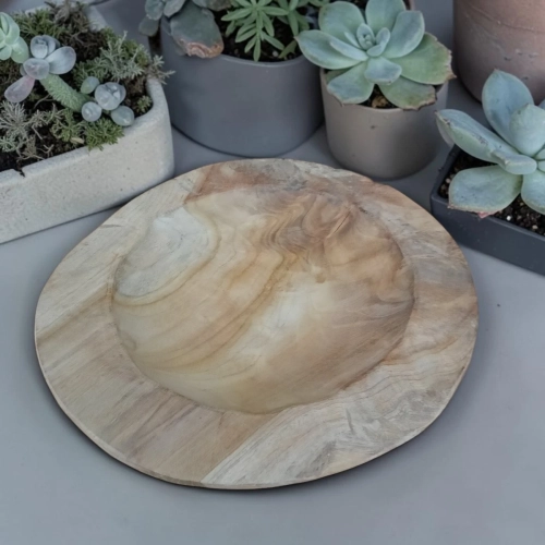 Dekoracyjna Misa z Drewna Tekowego 28cm