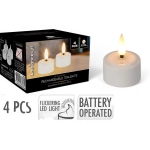 Świeczki Podgrzewacze LED Ładowalne Zapas kpl. 4szt