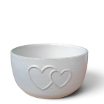 Osłonka Ceramiczna Serca Okrągła Biała 9x19cm