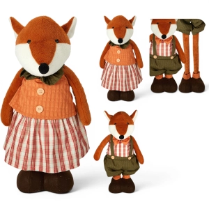 Figurka Jesienna Pan/Pani Lis na Teleskopowych Nogach 85cm