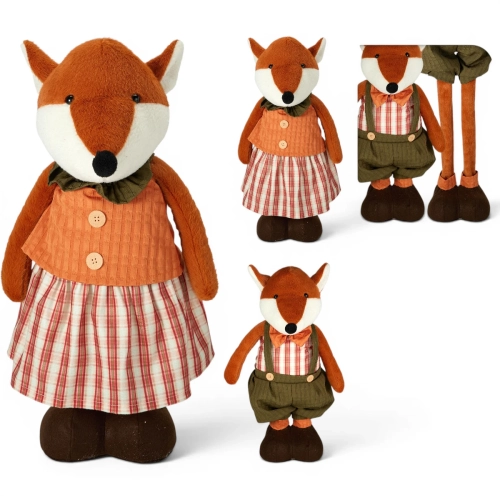 Figurka Jesienna Pan/Pani Lis na Teleskopowych Nogach 85cm