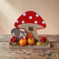 Muchomor Drewniany Jesienna Scenka 13x15cm - 2 wzory