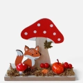 Muchomor Drewniany Jesienna Scenka 13x15cm - 2 wzory