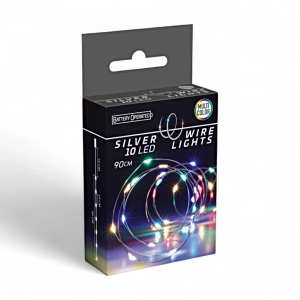 Lampki LED 10 Diod Łezka na Baterie - Multikolor