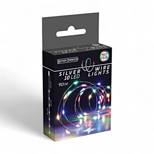 Lampki LED 10 Diod Łezka na Baterie - Multikolor