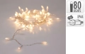 Lampki LED Kryształ 80 Diod 600cm - Biały Ciepły