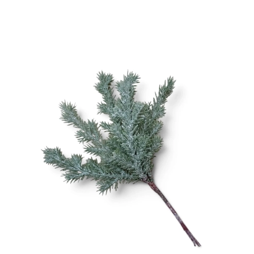 Gałązki Świerku Oszronione na Druciku 21cm kpl. 6szt