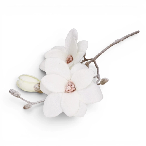 Magnolia Sztuczna Biała Ośnieżona 50cm 