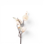 Magnolia Sztuczna Gałązka Biała z Brokatem 54cm