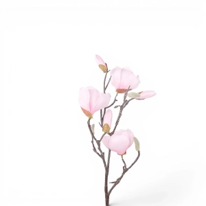 Magnolia Sztuczna Gałązka Różowa z Brokatem 54cm