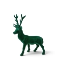 Figurka Renifer Flokowany Zielony 18cm 