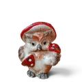 Jesienna Ceramiczna Figurka Sowa 13cm