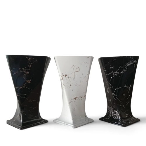 Wazon Plastikowy Donald Marmur 33cm - 3 wzory