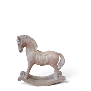 Świąteczna Figurka Brązowy Konik na Biegunach 9x10cm