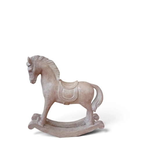 Świąteczna Figurka Brązowy Konik na Biegunach 9x10cm
