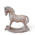 Świąteczna Figurka Brązowy Konik na Biegunach 18x19cm