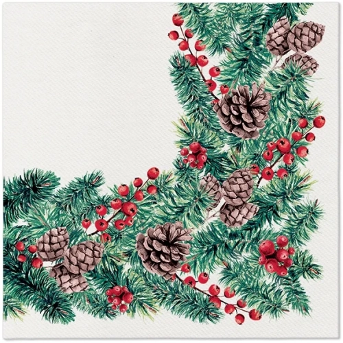 Serwetki PAW Professional Airlaid 40cm Winter Branches kpl. 50szt