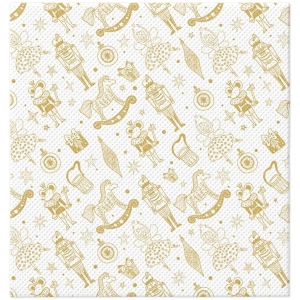 Serwetki PAW Softpoint Golden Nutcracker 38x40cm kpl. 20szt 