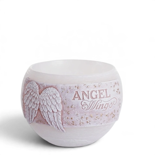 Świeca Rustic Angel Wings Lampion Kula 12cm