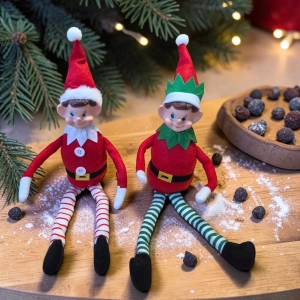 Maskotka Świąteczna Elf Psotnik 35cm - 2 wzory