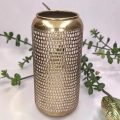 Dekoracyjny Wazon Metalowy Złoty Tuba 49cm