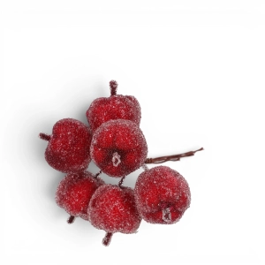 Jabłka Czerwone Oszronione na Druciku 3x2,5cm kpl. 6szt