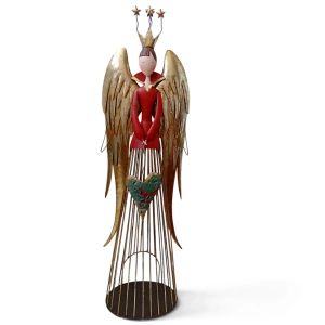 Anioł Metalowy z Sercem 65cm