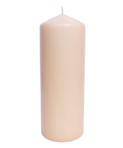Świeca Gładka Słupek 8/25cm - Ekri