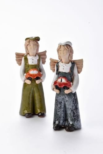 Anioł Tomek Szkliwiony 14,5cm 
