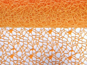 Siatka Koronkowa 50cmx4,5m  - Pomarańczowy