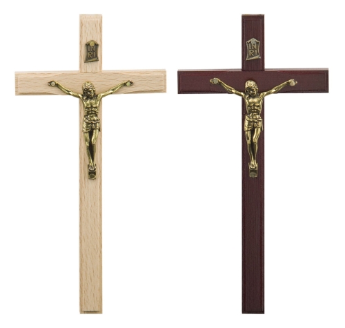 Krzyż Wiszący Drewniany 16cm - kolory