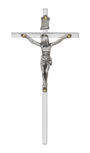 Krzyż Wiszący 11,5cm - Srebrny