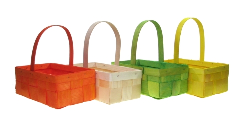 Kosz Łubianka Prostokątny  z Pałąkiem 20 x 21cm - kolory