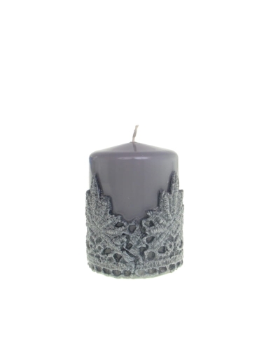 Świeca Koronka Słupek 7x10cm - Stalowe Magnolie